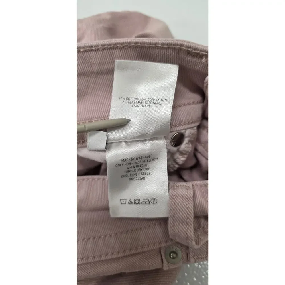 Hudson Women’s Ruby Denim Shorts Ruby Size 26 Mid Thigh Color Pale Pink